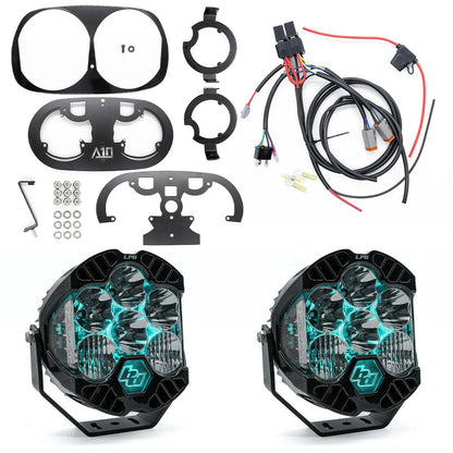 A10 Moto 98-13 Road Glide Baja Designs LP6 Lighting Combo Kit