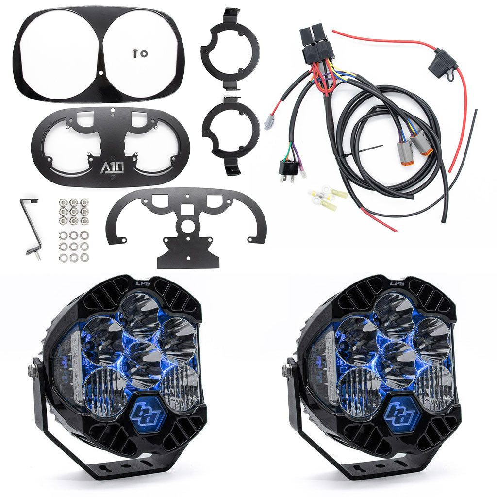 A10 Moto 98-13 Road Glide Baja Designs LP6 Lighting Combo Kit