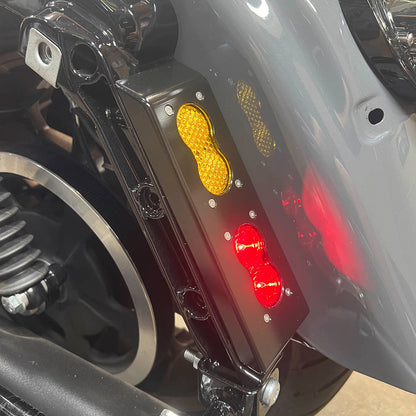 A10 Moto 14-23 Touring Dual S2 Stealth Tail Light Bracket Combo Kit