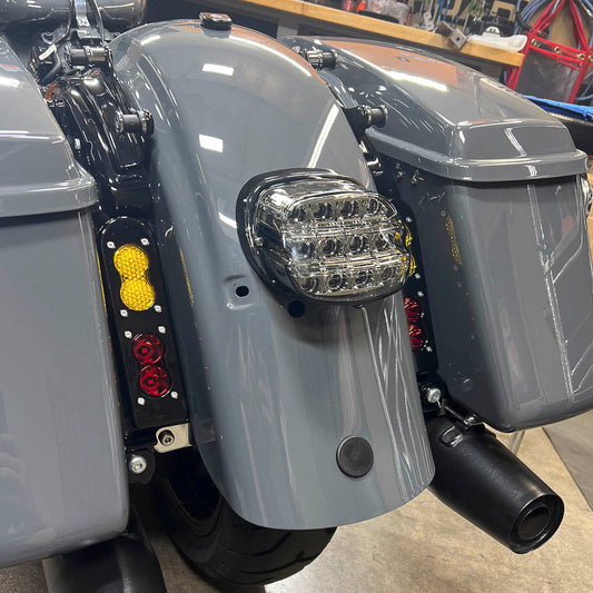 A10 Moto 14+ Touring Dual S2 Tombstone Tail Light Bracket Combo Kit