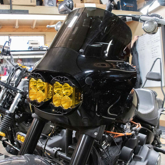 A10 Moto 18+ M8 Fat Bob Dual LP4 Lighting Bracket Combo Kit