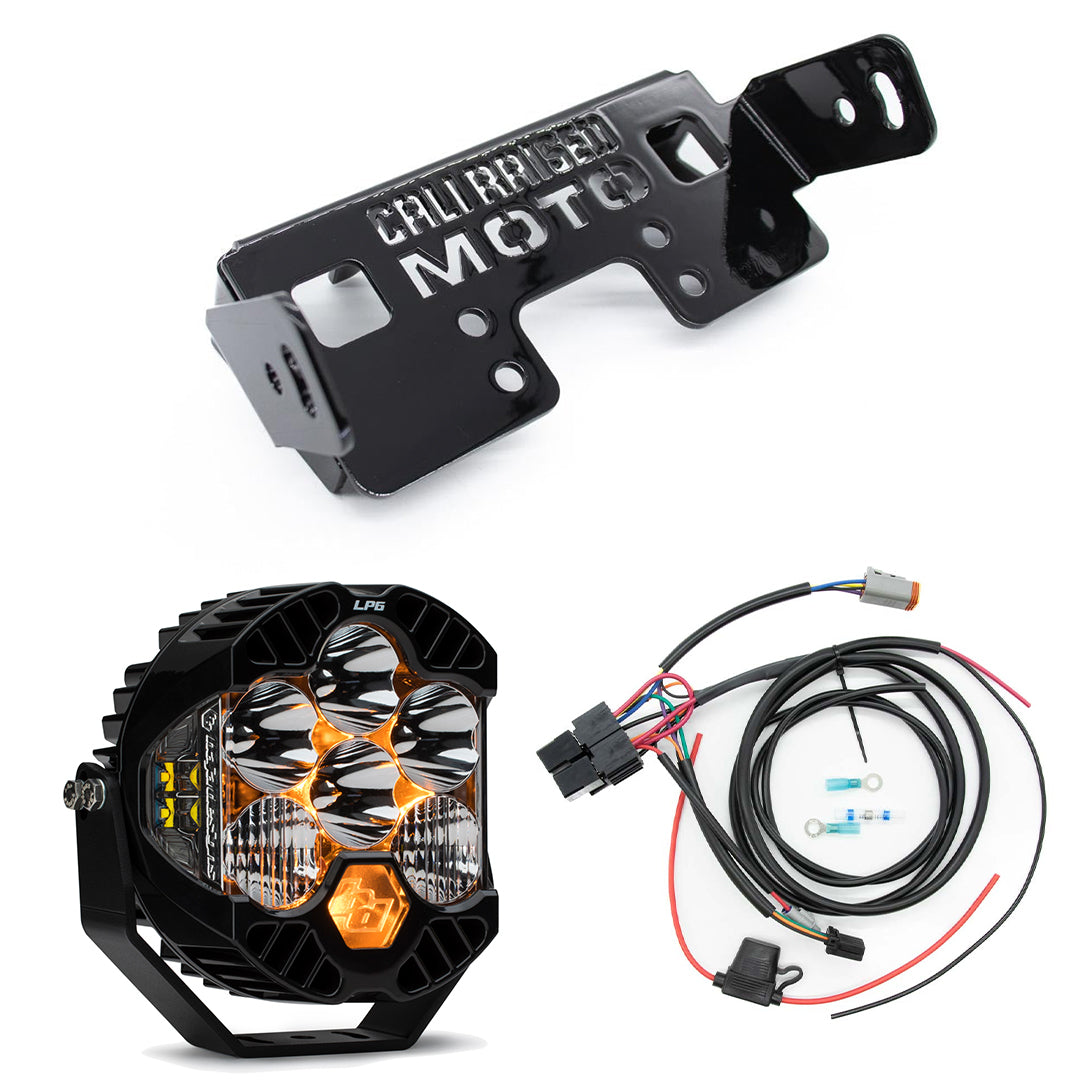 A10 Moto 3.5" Universal Mount Naked Baja Designs LP6 (Combo Kit) Fits Low Rider S, Dynas, Softails