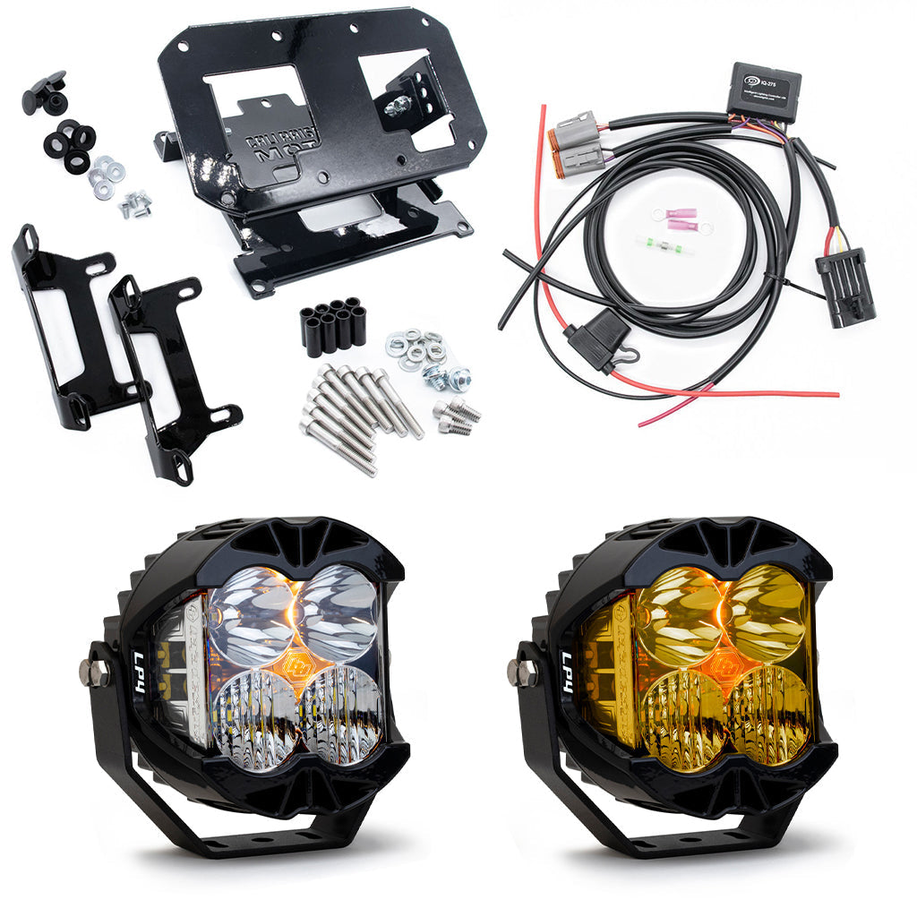 A10 Moto 18+ M8 Fat Bob Dual LP4 Lighting Bracket Combo Kit