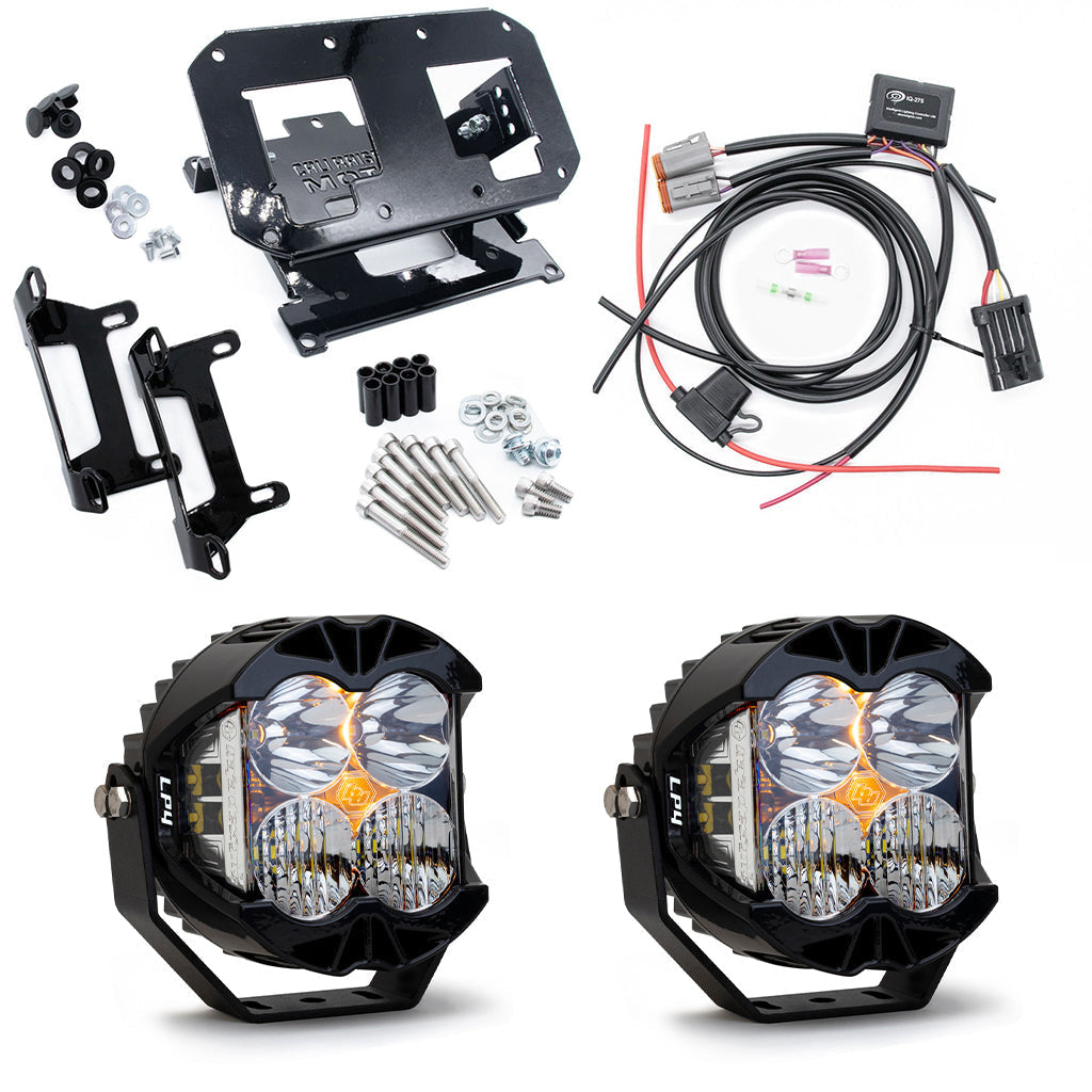 A10 Moto 18+ M8 Fat Bob Dual LP4 Lighting Bracket Combo Kit