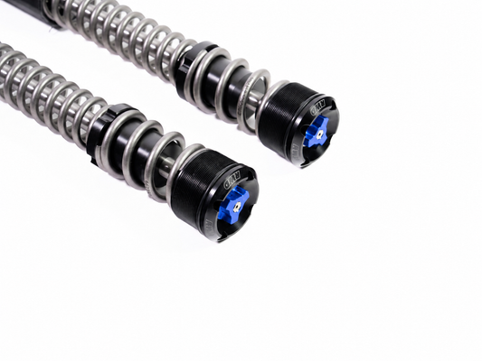 RWD RS-1F Front Fork Cartridge System for 2006 - 2017 Harley Davidson Dyna (Colored Knobs)