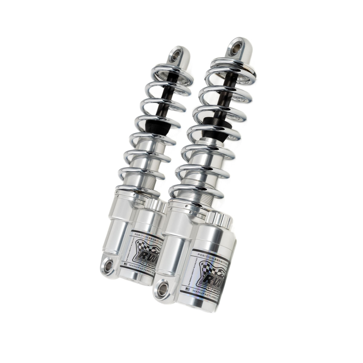 RWD RS-2 Rear Shock Absorber for 1999 - 2026 Harley Davidson Touring Models (POLISHED BODY / CHROME SPRINGS)