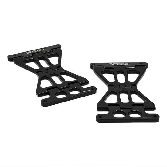SPEED BY DESIGN No Drama Billet Lid Stoppers - Black - Touring '14-'25