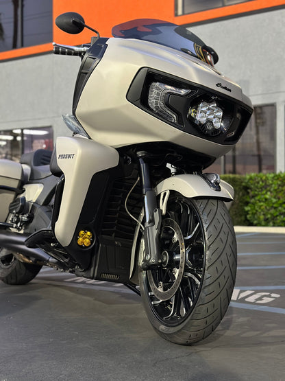 A10 Moto Indian Challenger Baja Designs LP6 Light Bracket Combo Kit