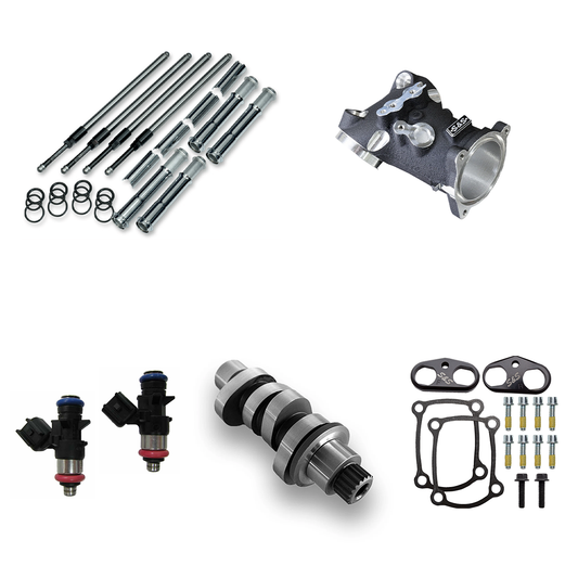 Harley Davidson Performance Kit Chrome Pushrod Covers 55mm Ported Intake with MC8-23XE Cam 2023 Gen1 M8 114CI 117CI