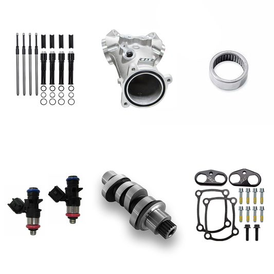 Harley Davidson Performance Kit Black Pushrod Covers 55mm Aluminum Intake with MC8-23XE Cam & Cam Bearing 2017-2022 Gen1 M8 114CI 117CI
