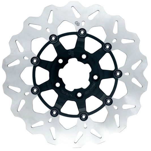 11.8" -330mm GBrakes Floating Wave® Rotor Black Carrier – Rear Disc – GBDU004