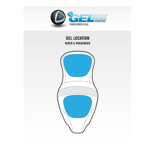 SADDLEMEN Roadsofa™ Seat - Lattice Stitch - Silver Stitch - w/o Backrest - Touring '08-'24