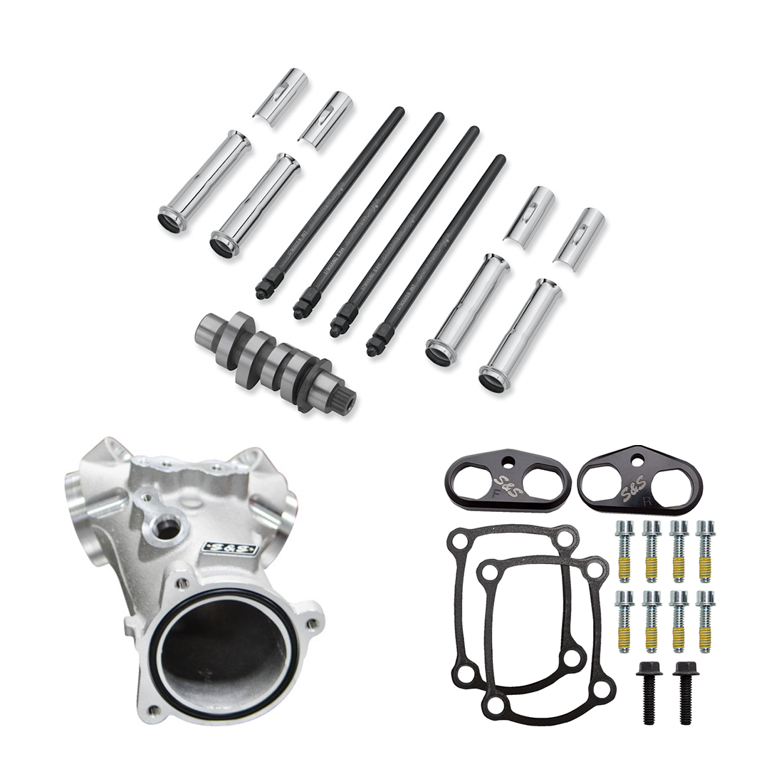 Harley Davidson Performance Kit Chrome Pushrod Covers 55mm Aluminum Intake with SE 462 Cam 2023 Gen1 M8 107CI