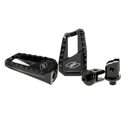 KRAUS MOTO Apex Edge Foot Pegs - Driver - Black Anodized - Softail '18-'25