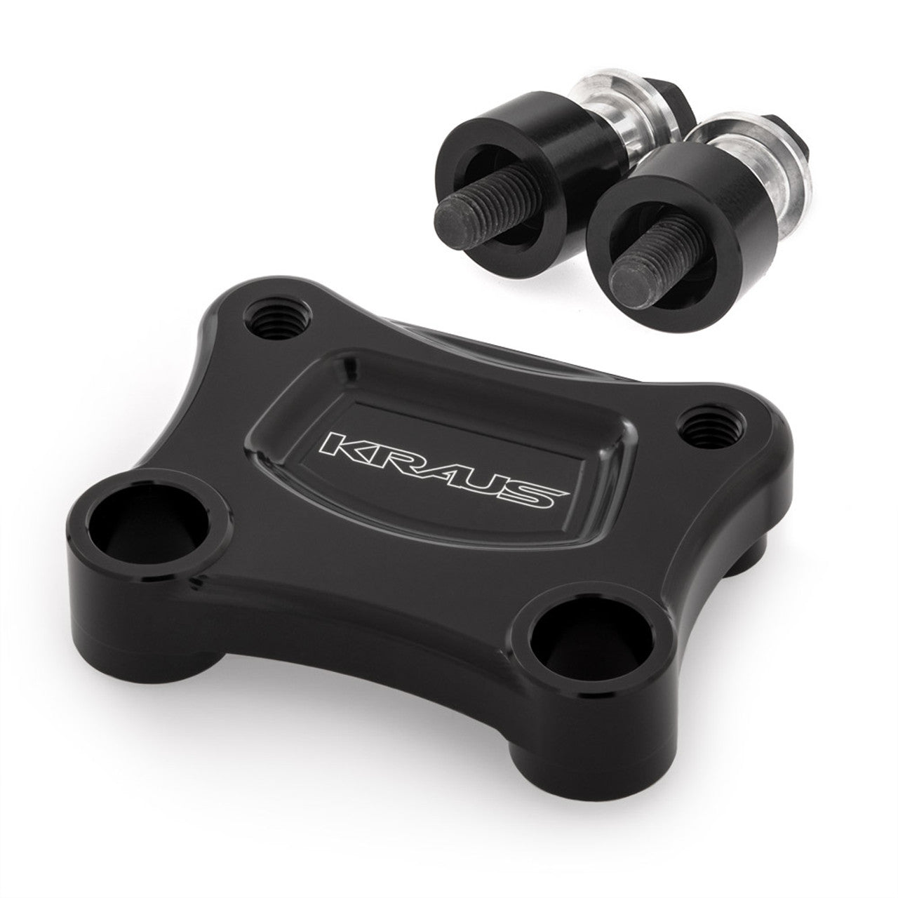 KRAUS MOTO T-Rex 2-1/2 in. Pull Back Plate - Black Anodized - Softail '18-'25