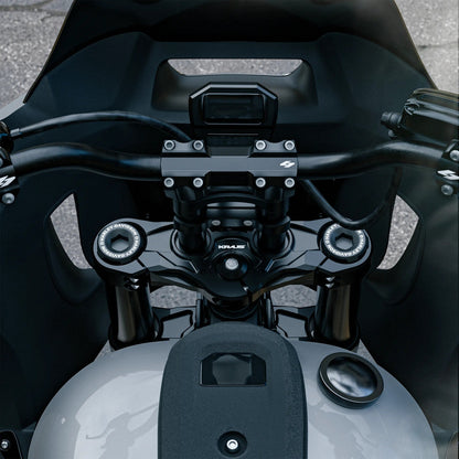 KRAUS MOTO Axis Triple Trees - Black Anodized - Low Rider S/ST '18-'25