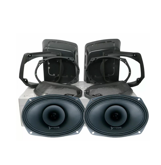 DIAMOND AUDIO - 98-2013 Harley Davidson Cut-in Lid Kit with MP692 (2Ω) Speakers