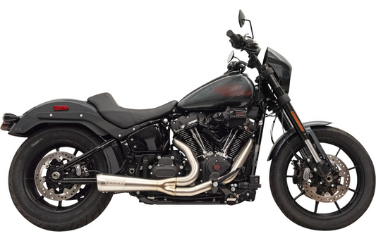 BASSANI XHAUST 2-into-1 The Ripper Exhaust System with Megaphone Muffler - Short - Stainless - M8 Softail 1S75SS