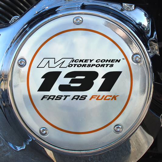 Chrome 131 Fast as Fuck Derby Cover for Harley Davidson M8 Softail