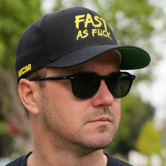 Mickey Cohen Motorsports Fast As Fuck Snap Back Hat Black