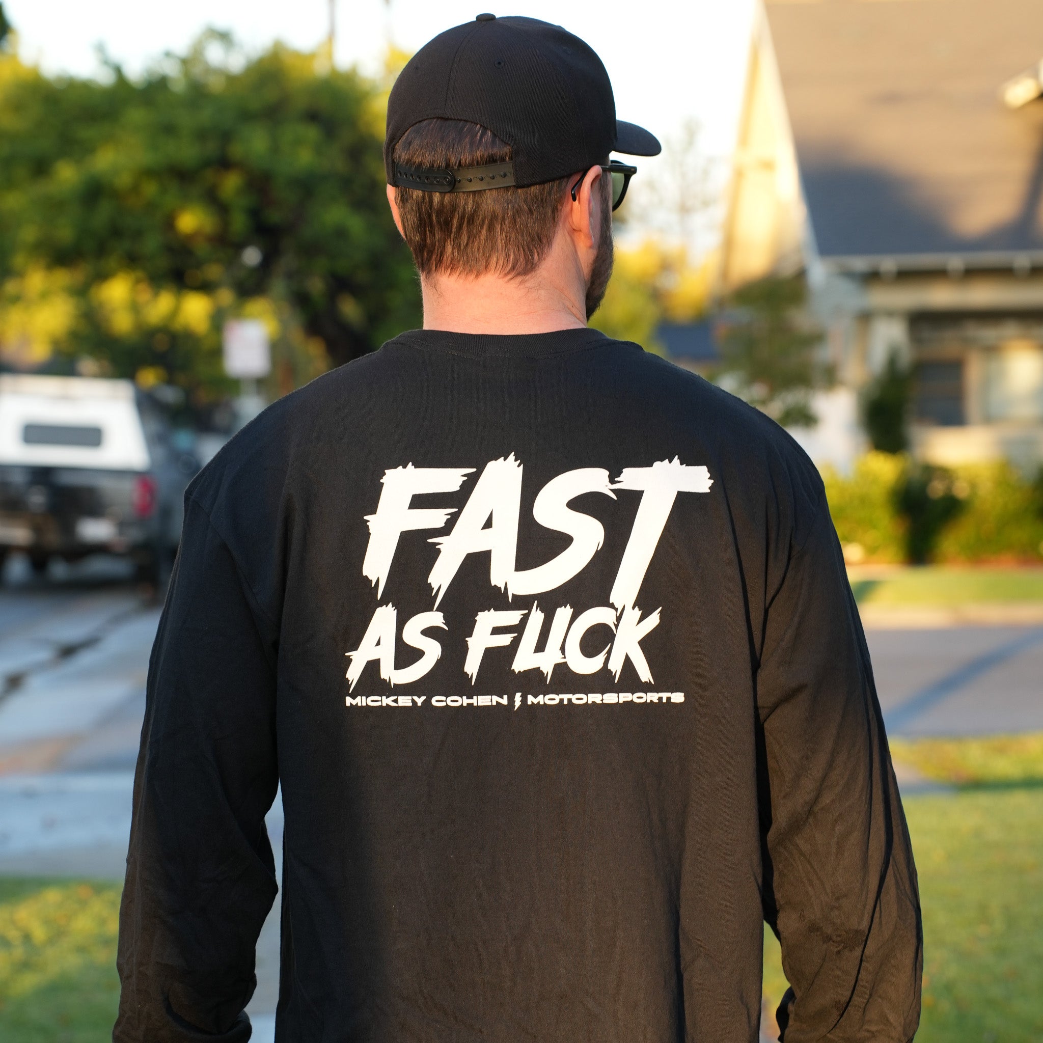 希少DAB着用fuck my lifeビーニー　swag flex wit me Fast as Fuck Long Sleeve – Mickey Cohen Motorsports