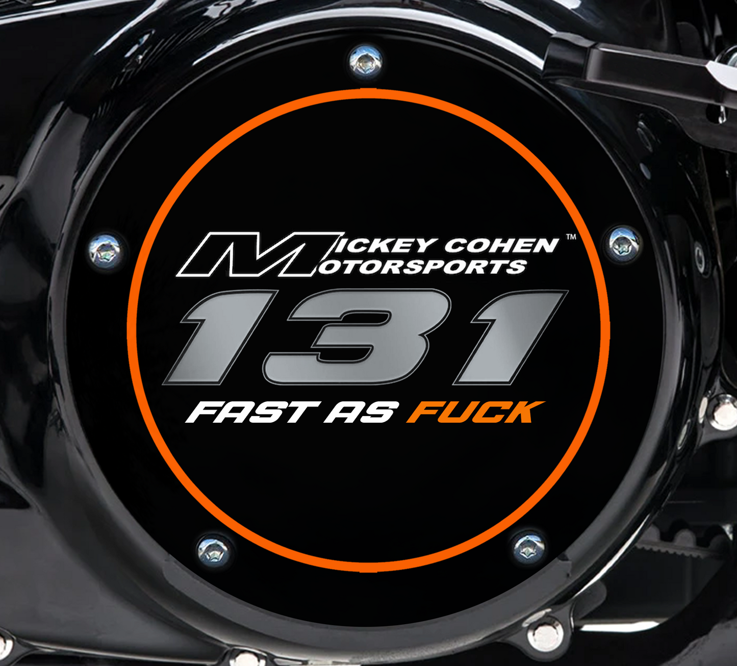 131 Fast as Fuck Derby Cover for Harley Davidson M8 Bagger