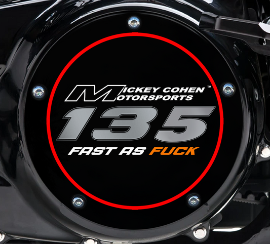 135 Fast as Fuck Derby Cover for Harley Davidson M8 Bagger