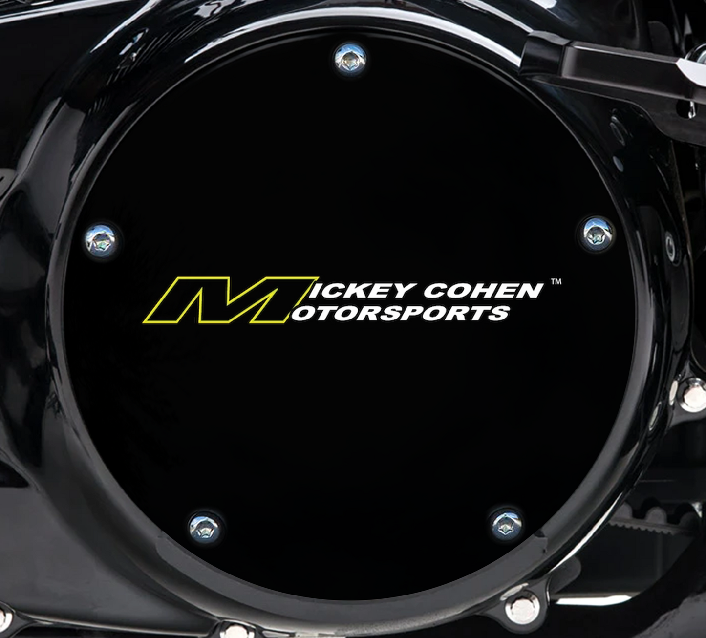 Mickey Cohen Motorsports Logo Derby Cover for Harley Davidson Evo