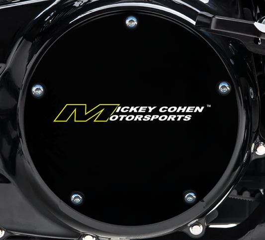 Mickey Cohen Motorsports Logo Derby Cover for Harley Davidson M8 Bagger