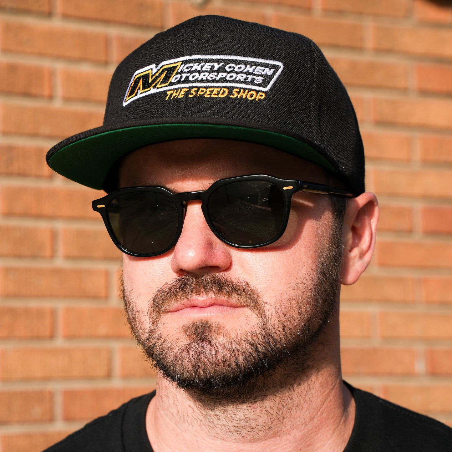 Mickey Cohen Motorsports Snap Back Hat Black Flat