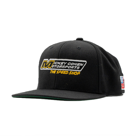 Mickey Cohen Motorsports Snap Back Hat Black Flat