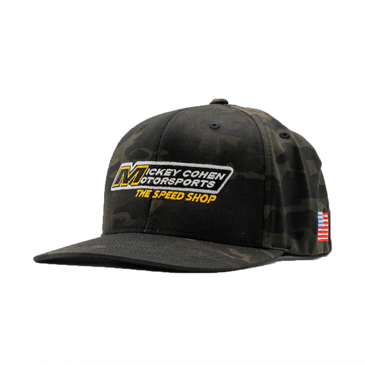 Mickey Cohen Motorsports Support Our Troops Snap Back Hat Camo No Mesh