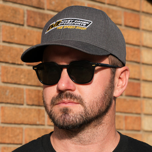 Mickey Cohen Motorsports Snap Back Hat Gray Curved