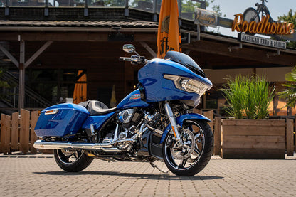 Touring 4.5" 2-2 Exhaust, Black & Slashcut End Cap, Black