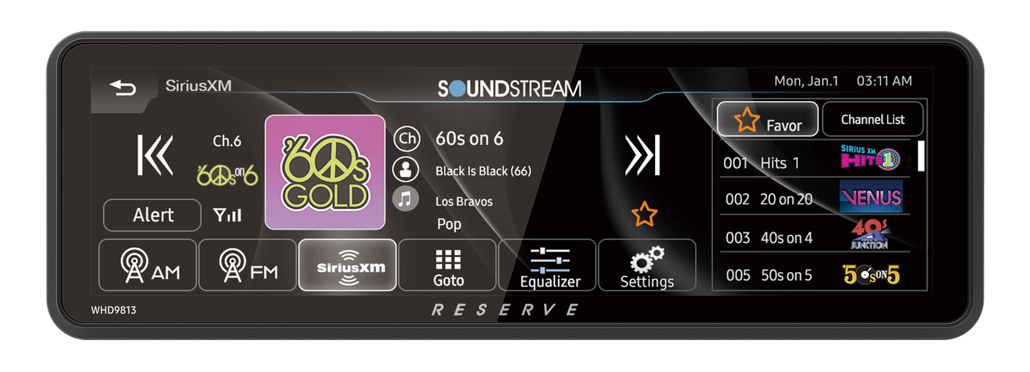 SOUNDSTREAM WHD.9813 HARLEY RADIO (FITS ALL 1998-2013 BATWING AND ROAD GLIDES)