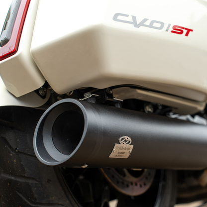 2-1 Slip-On Muffler for Touring, Slashcut Black - Electronic